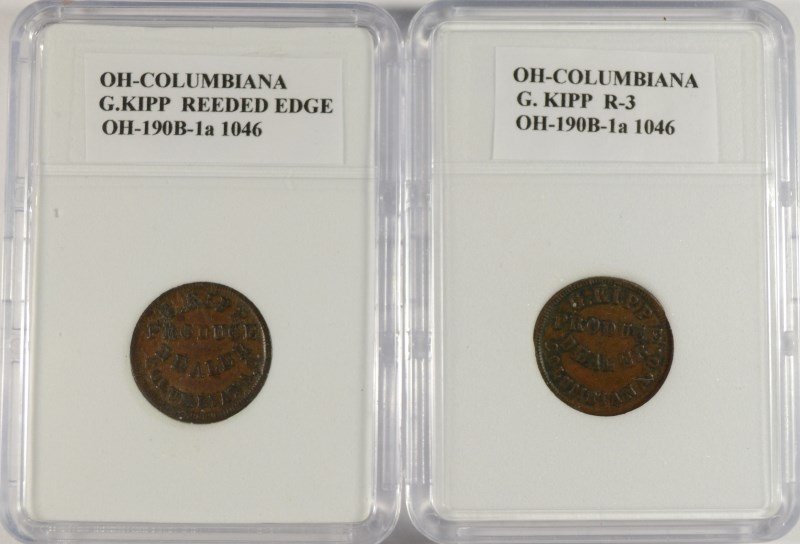 2 - OHIO, COLUMBIANA CIVIL WAR TOKENS, OH 190 B-1a 1046 (1 of 2)