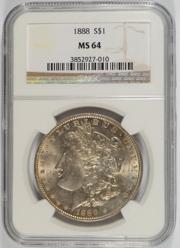 1886 MORGAN DOLLAR NGC MS-64 TONED (1 of 4)
