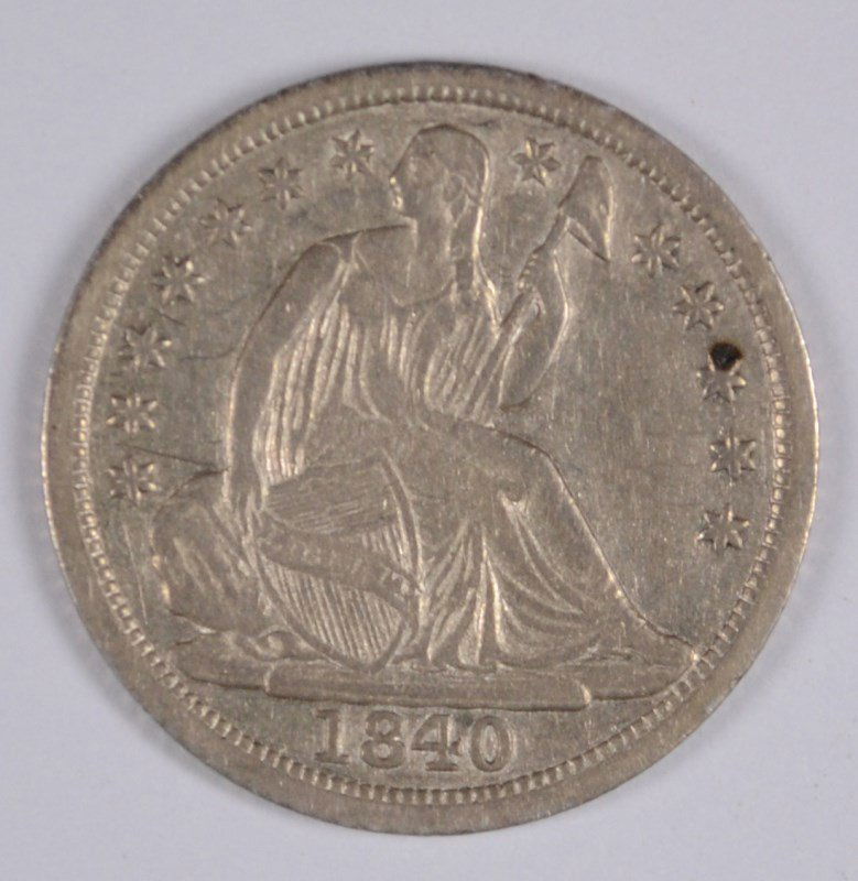 1840 SEATED HALF DIME XF/AU (1 of 2)
