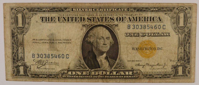 1935 $1 SILVER CERTIFICATE (NORTH AFRICAN) NOTE F/VF (1 of 2)