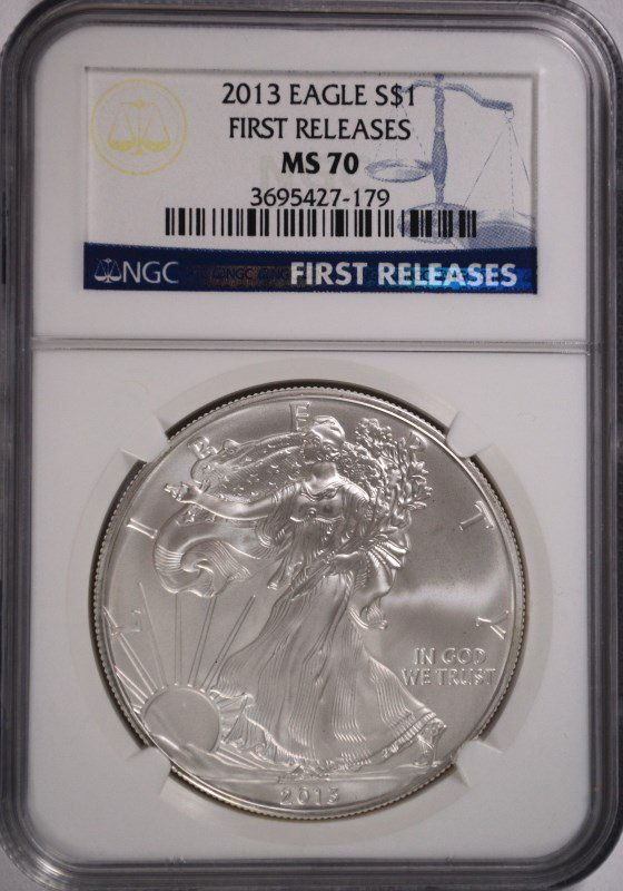 2013 SILVER AMERICAN EAGLE NGC MS-70 !!!! (FIRST (1 of 4)