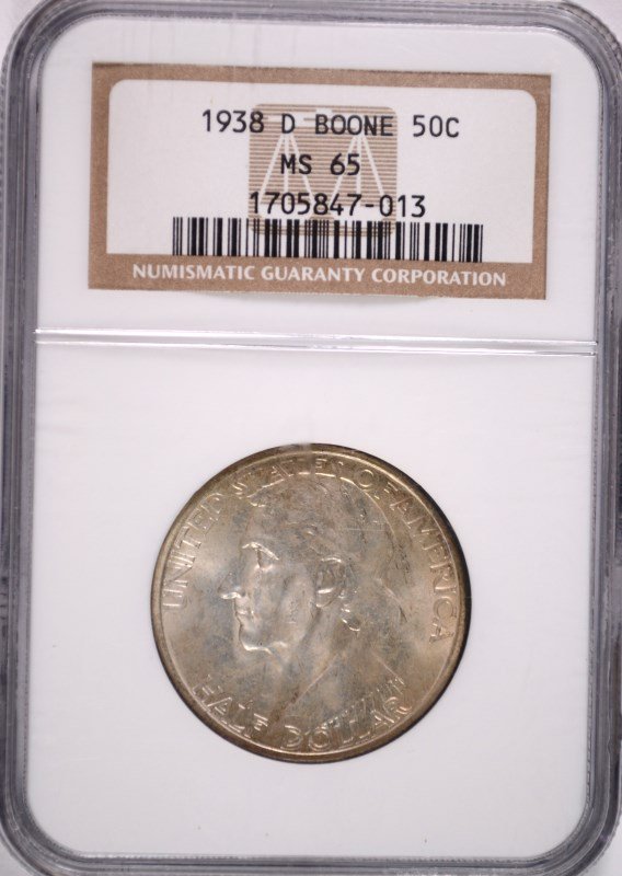 1938-D BOONE COMMEN HALF DOLLAR NGC MS-65 (1 of 4)