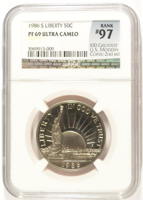 1986-S PROOF STATUE OF LIBERTY COMMEN HALF DOLLAR NGC (1 of 4)