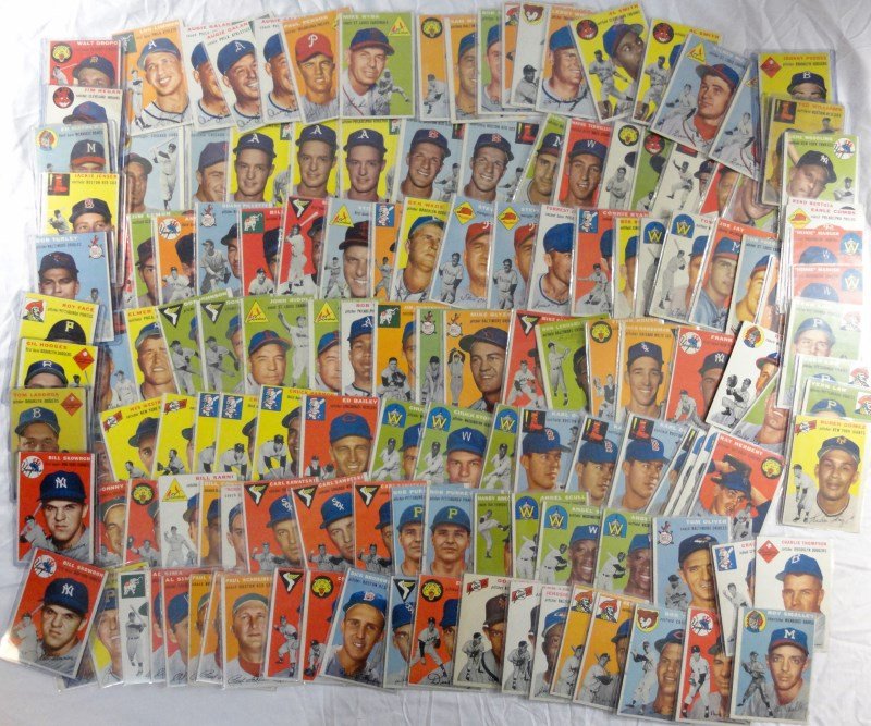 1954 TOPPS BASEBALL LOT (143 CDS) EDDIE MATHEWS, TED (1 of 3)