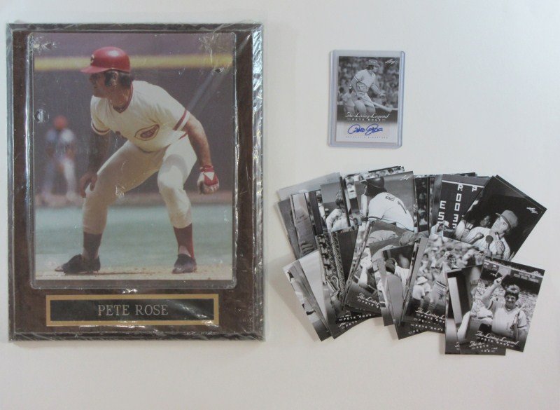 PETE ROSE AUTOGRAPHED CARD - LIVING LEGEND CARD & SET & (1 of 5)