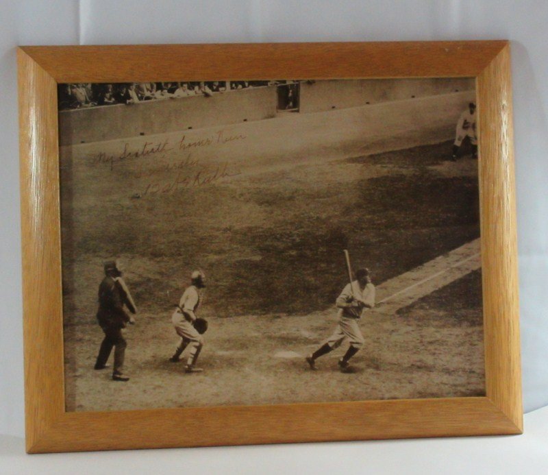BABE RUTH PHOTO / JSA AUTHENTIC FACSIMILE AUTO / My (1 of 3)
