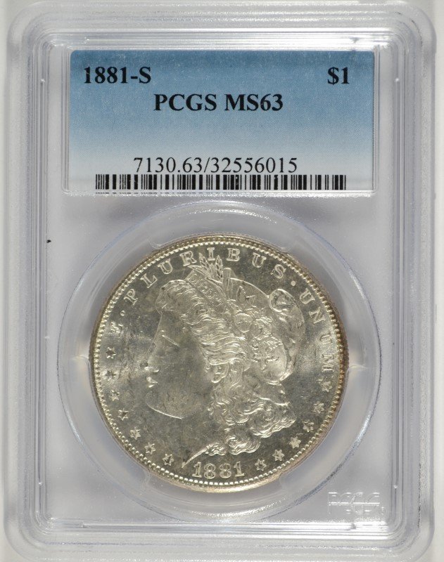 1881-S MORGAN DOLLAR PCGS MS 63 (1 of 4)