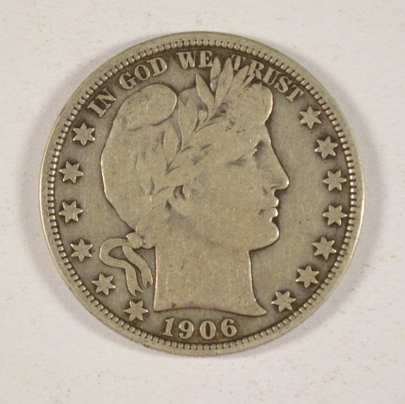 1906 BARBER HALF DOLLAR F/VF (1 of 2)