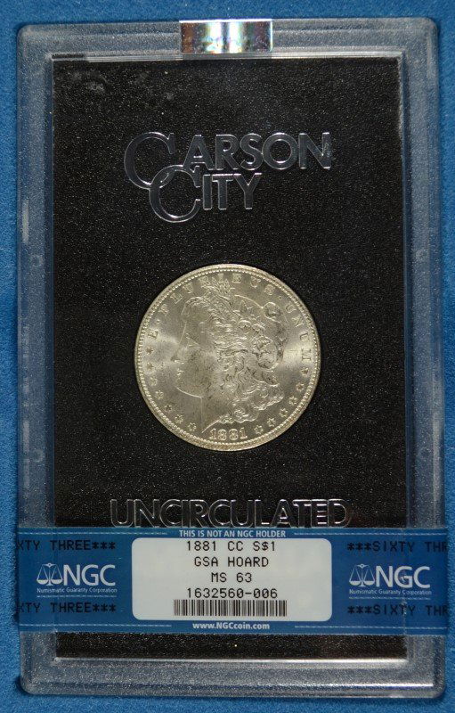 1881-CC (GSA) MORGAN DOLLAR NGC MS-63 (1 of 2)