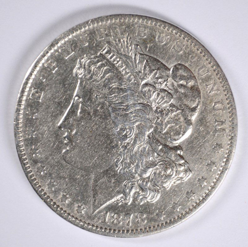 1878 (REV OF 79) MORGAN DOLLAR XF: ESTIMATE $50 - $60. SILVERTOWNE AUCTIONS IS KNOWN FOR QUALITY & SERVICE. REGISTER TO BID!
