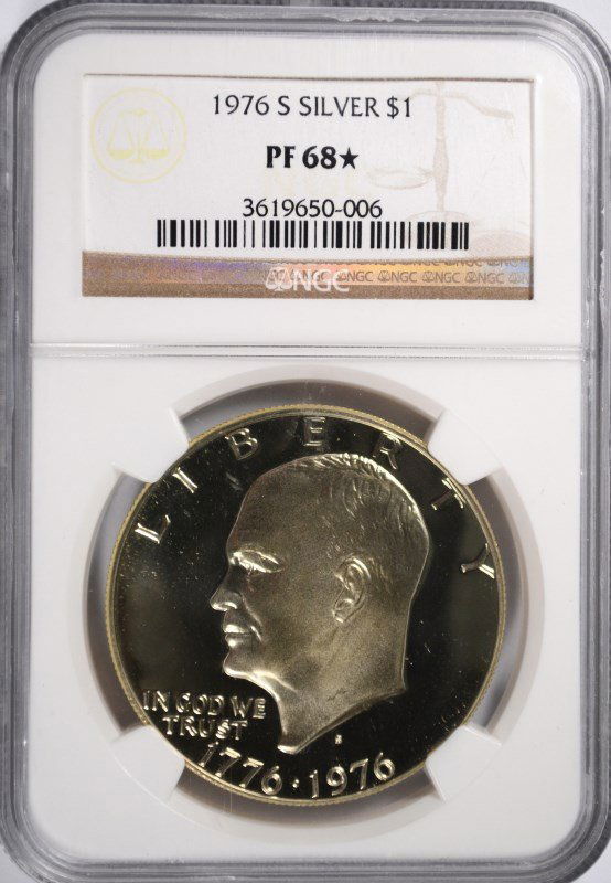 1976-S SILVER PROOF IKE DOLLAR NGC PF-68 (STAR) (1 of 4)