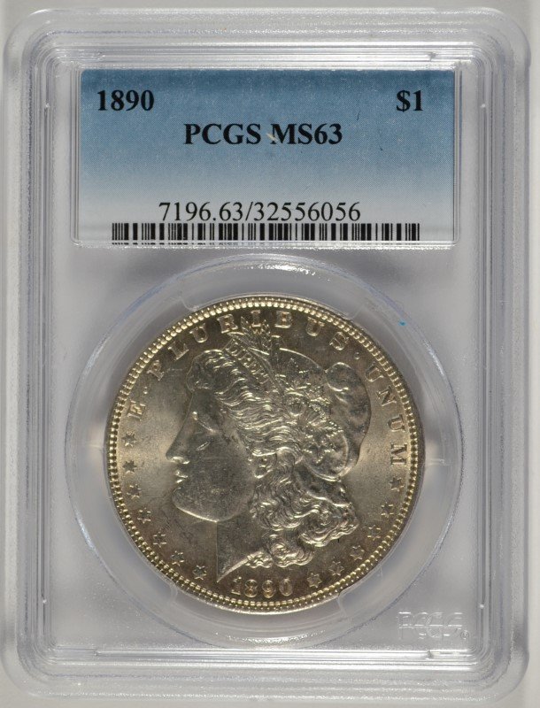1890 MORGAN DOLLAR PCGS MS 63 (1 of 4)