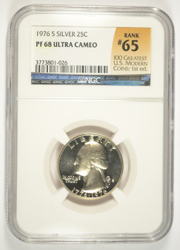 1976-S SILVER PROOF WASHINGTON QUARTER NGC PF-68 UC (1 of 2)