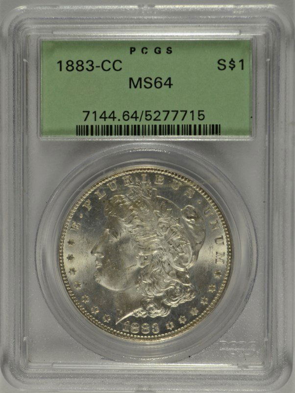 1883-CC MORGAN DOLLAR PCGS MS-64 (OGH) (1 of 4)