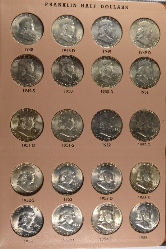 GEM BU FRANKLIN HALF DOLLAR SET 1948 THRU 1963 (1 of 5)