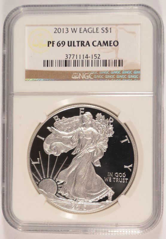 2013 W AMERICAN SILVER EAGLE NGC PF-69 ULTRA CAMEO (1 of 4)