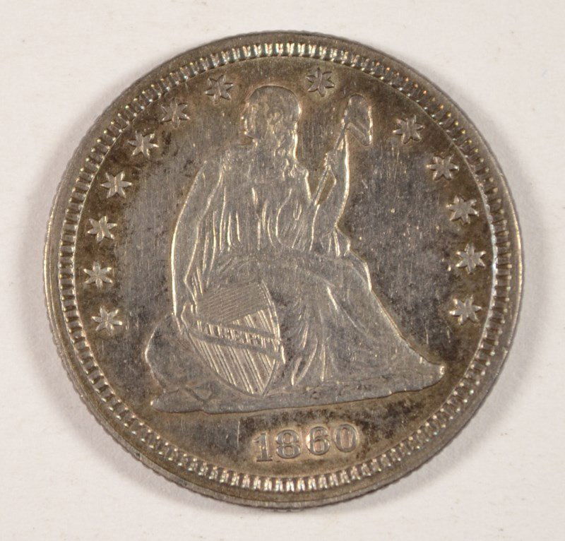 1860 SEATED QUARTER AU (1 of 2)