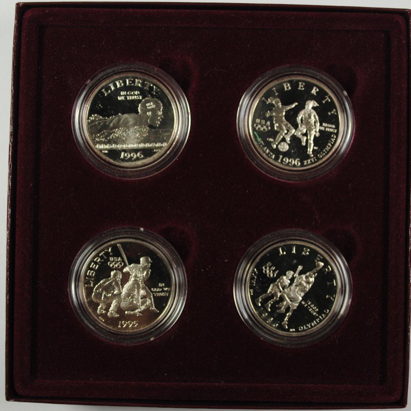 1995-96 ATLANTA OLYMPICS HALF DOLLAR SET: SWIMMING, (1 of 4)