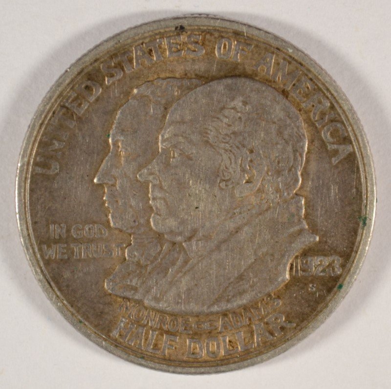 1923-S MONROE COMMEN HALF DOLLAR XF (1 of 2)