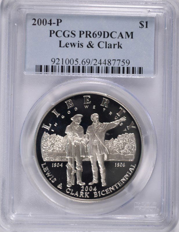 2004-P LEWIS AND CLARK SILVER DOLLAR PCGS PR-69 DCAM (1 of 4)