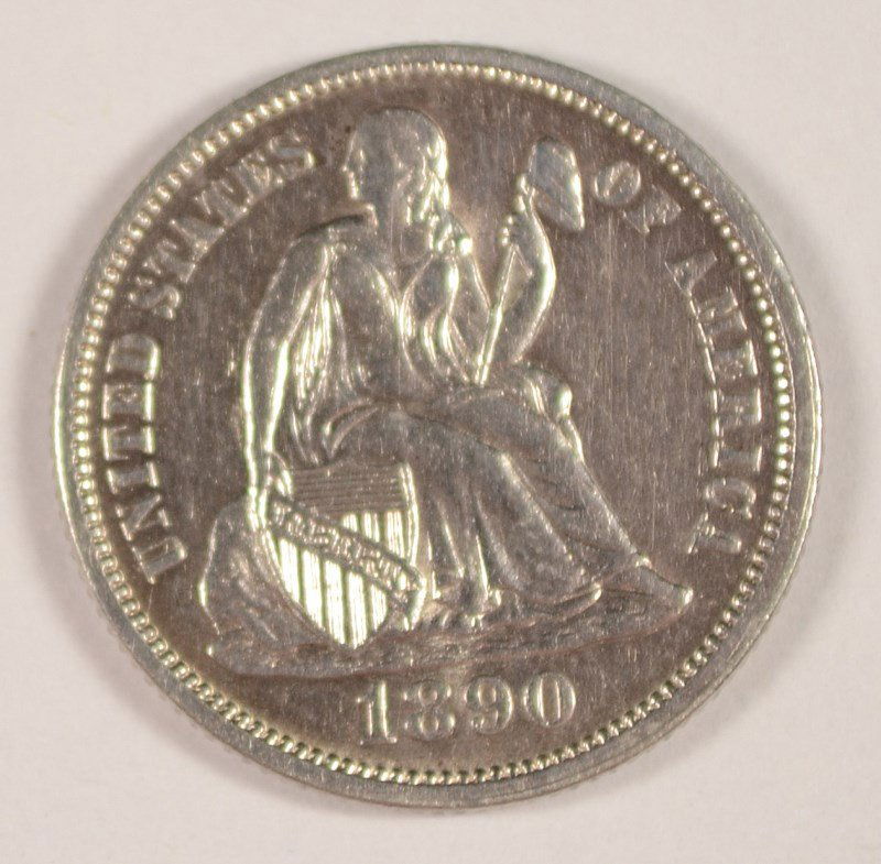 1890 SEATED DIME AU/BU (1 of 2)