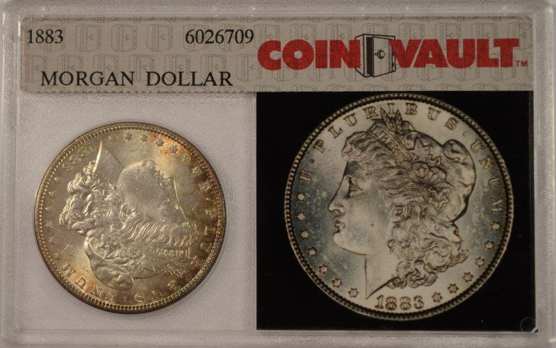 1883 MORGAN SILVER DOLLAR, MS-64 (1 of 4)