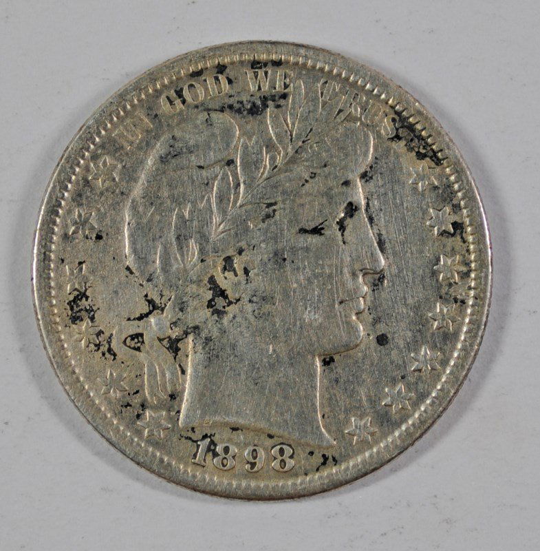 1898-S BARBER HALF DOLLAR VG/F (1 of 2)