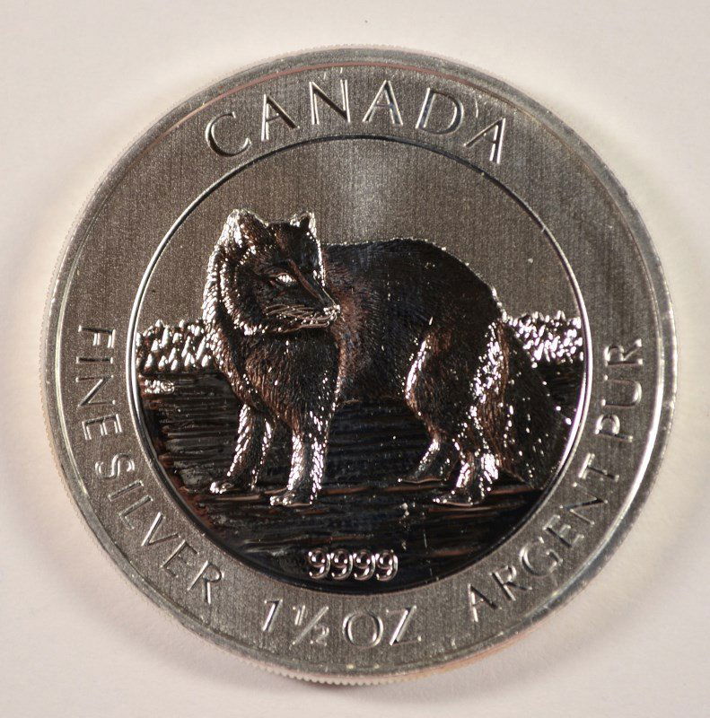 2014 CANADA 1.5 OZ SILVER ARCTIC FOX (1 of 2)