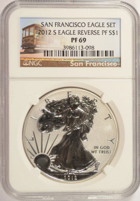 2012-S AMERICAN SILVER EAGLE REVERSE PROOF, NGC (1 of 4)
