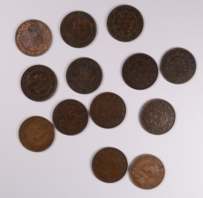 CANADA LARGE CENT LOT (13 COINS) GOOD/VG/FINE (1 of 1)