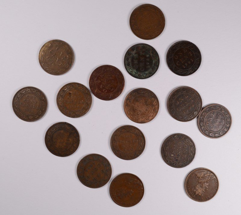 CANADA LARGE CENT LOT (16 COINS) GOOD/VG/FINE (1 of 1)