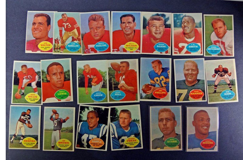 21 - 1960 TOPPS FOOTBALL CARDS - BART STARR, LENNY (1 of 2)