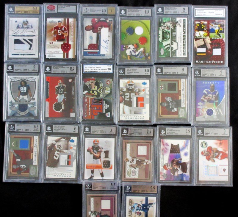 20 - GRADED FOOTBALL JERSEY PATCH CARDS - LOADED (1 of 3)