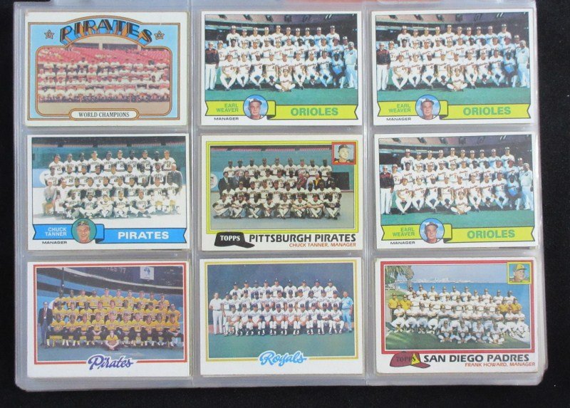 TEAM CARD COLLECTION - 200 TEAM CARDS from the 70's,: EST $300-$320