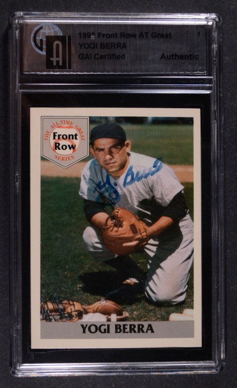 YOGI BERRA AUTOGRAPH CARD - GAI AUTHENTIC (1 of 2)