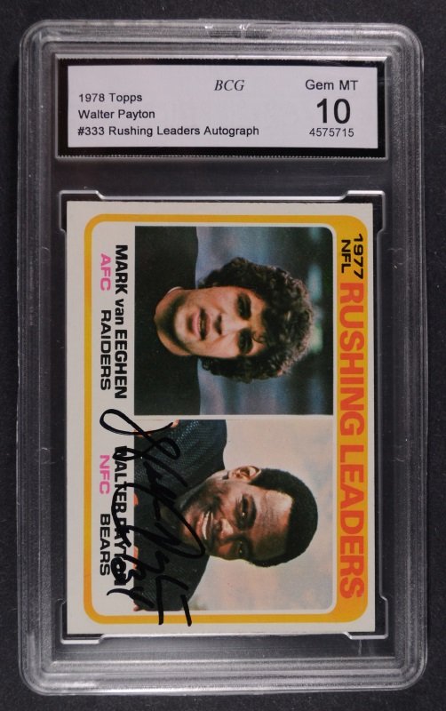 WALTER PAYTON AUTOGRAPH CARD - BCG AUTHENTIC (1 of 2)