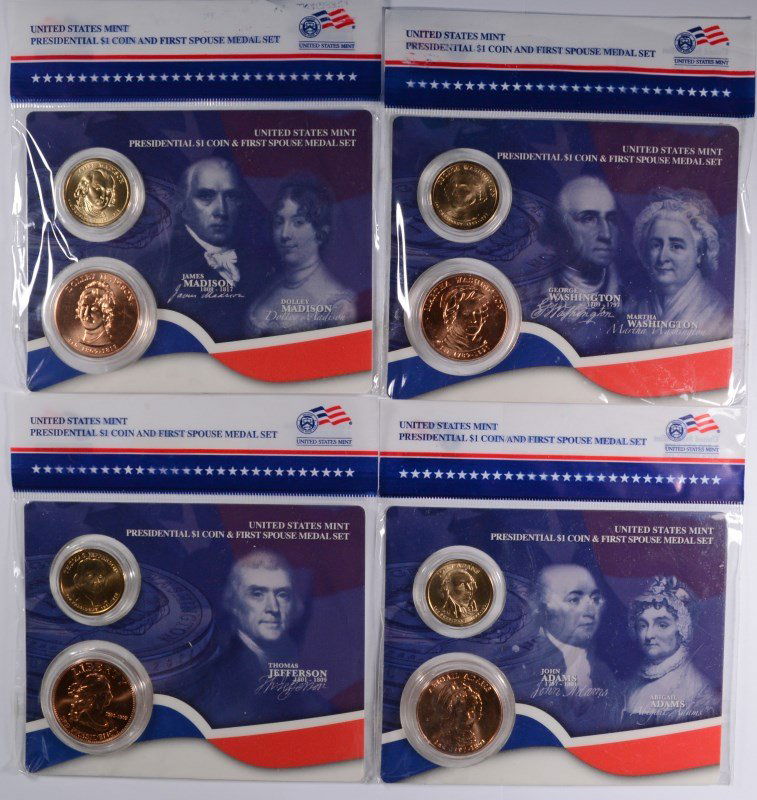 SET OF ( 4 ) 2007 PRESIDENTIAL DOLLAR AND FIRST SPOUSE (1 of 5)