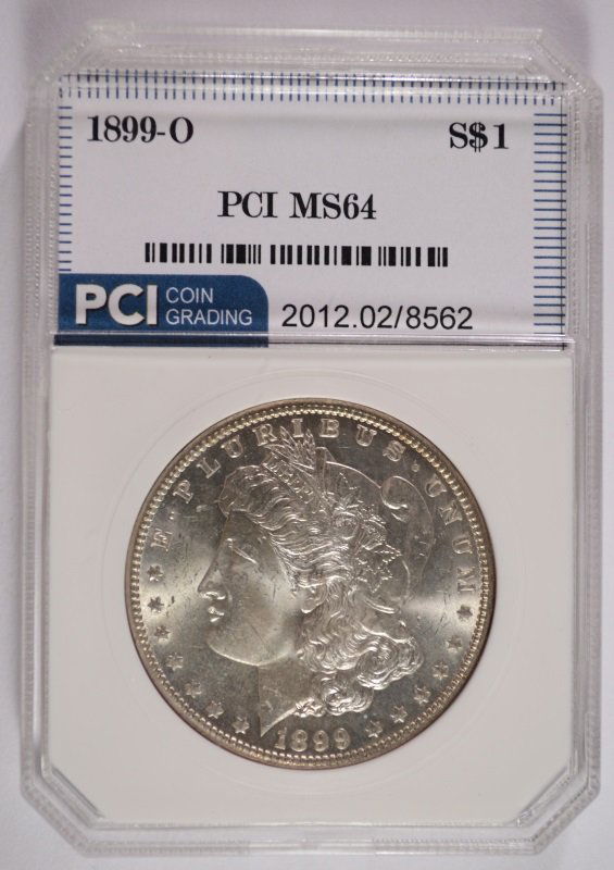 1899-O MORGAN SILVER DOLLAR PCI MS64: EST $80-$100