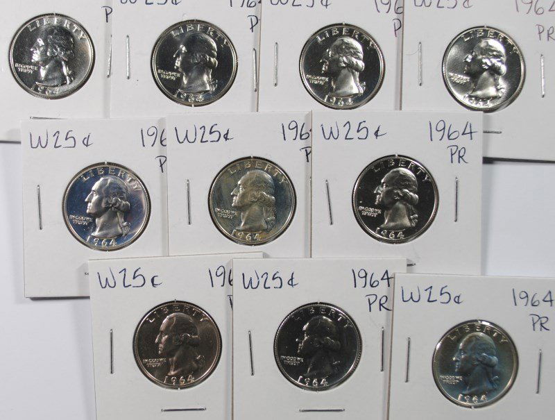 (10) 1964 PROOF WASHINGTON QUARTERS (1 of 2)