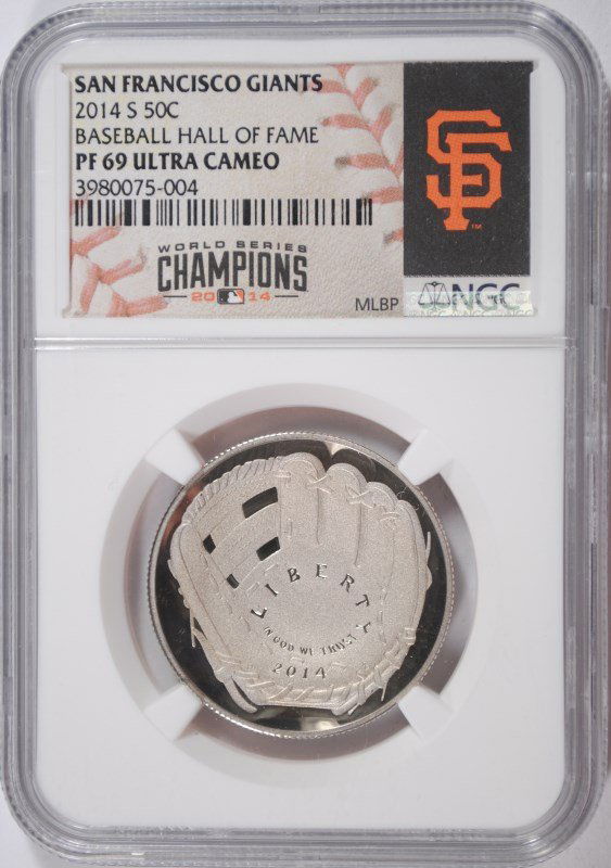 2014-S PROOF BASEBALL HALL OF FAME COMMEN HALF DOLLAR (1 of 1)