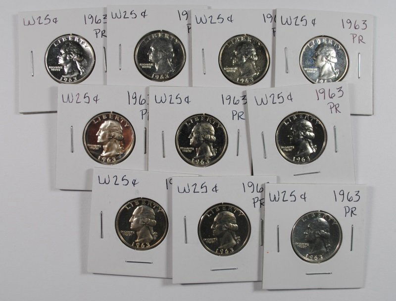 (10) 1964 PROOF WASHINGTON QUARTERS (1 of 2)