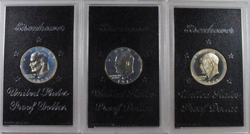 3 - BROWN IKES 40% SILVER, 1971, 1973 & 1974 (1 of 3)