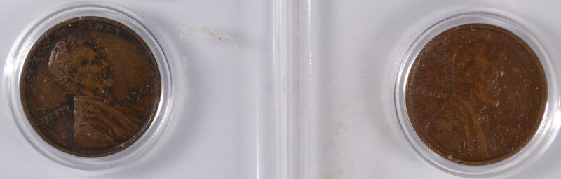 2 - 1909 VDB WHEAT CENTS, XF/AU & XF (1 of 2)