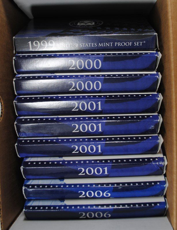 U.S. PROOF SETS IN ORIG. PACKAGING: 1999,  (2) 2000, (1 of 2)