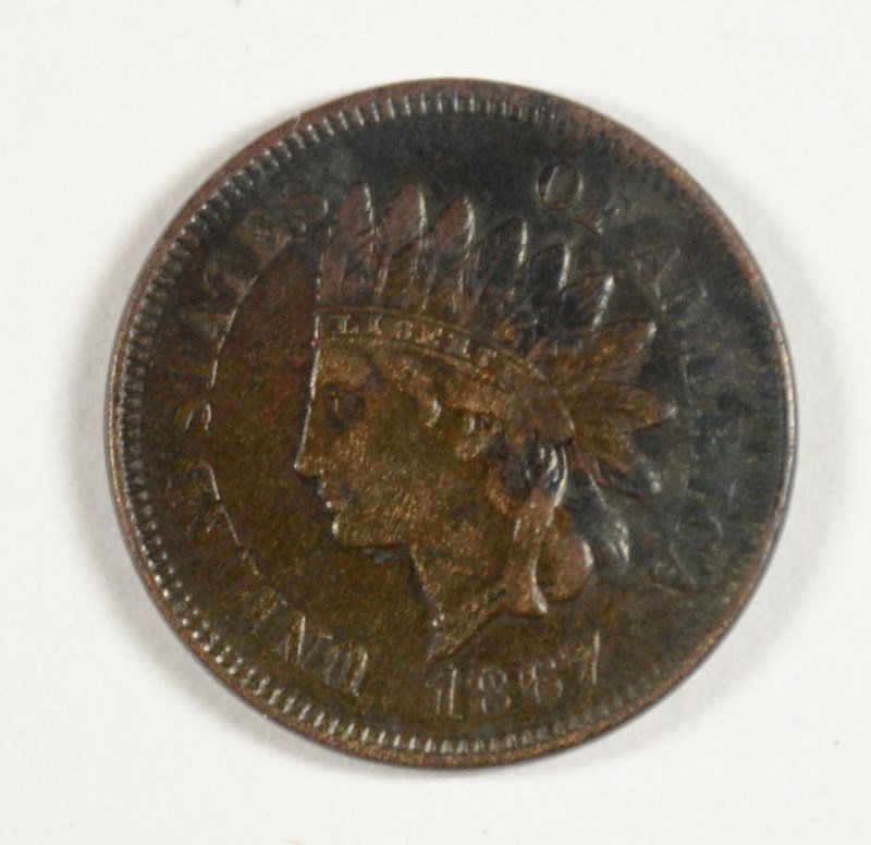 1867 INDIAN HEAD CENT, AU (1 of 2)