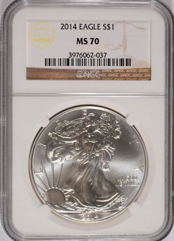 2014 AMERICAN SILVER EAGLE, NGC MS-70! (1 of 4)