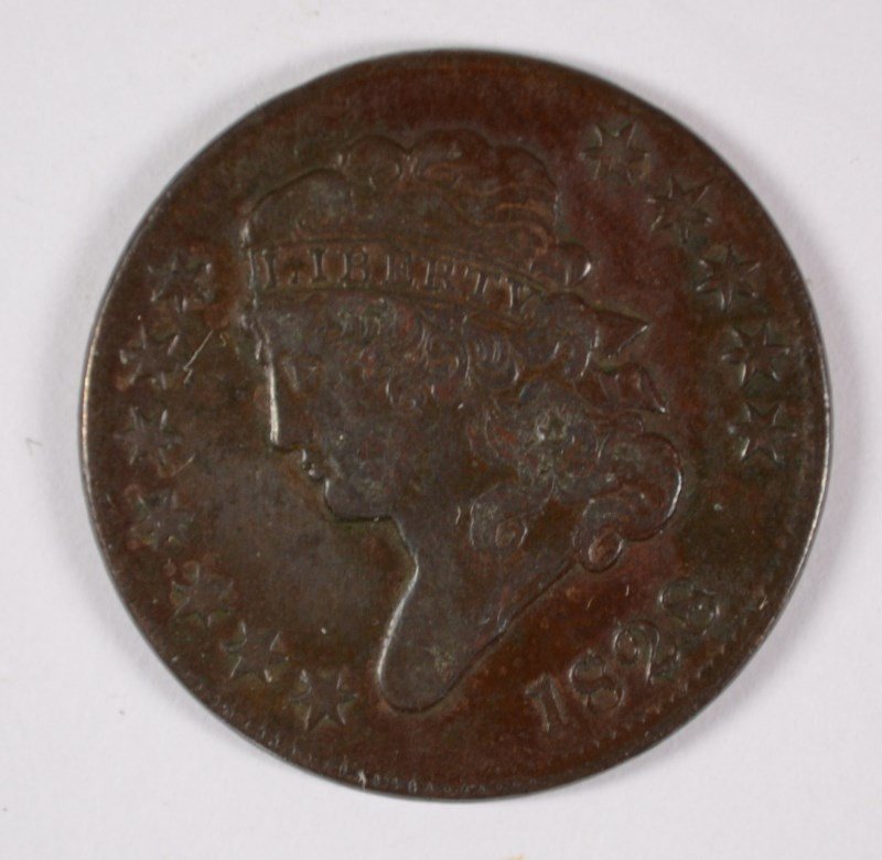 1828 (12 STARS) HALF CENT VF/XF (1 of 2)