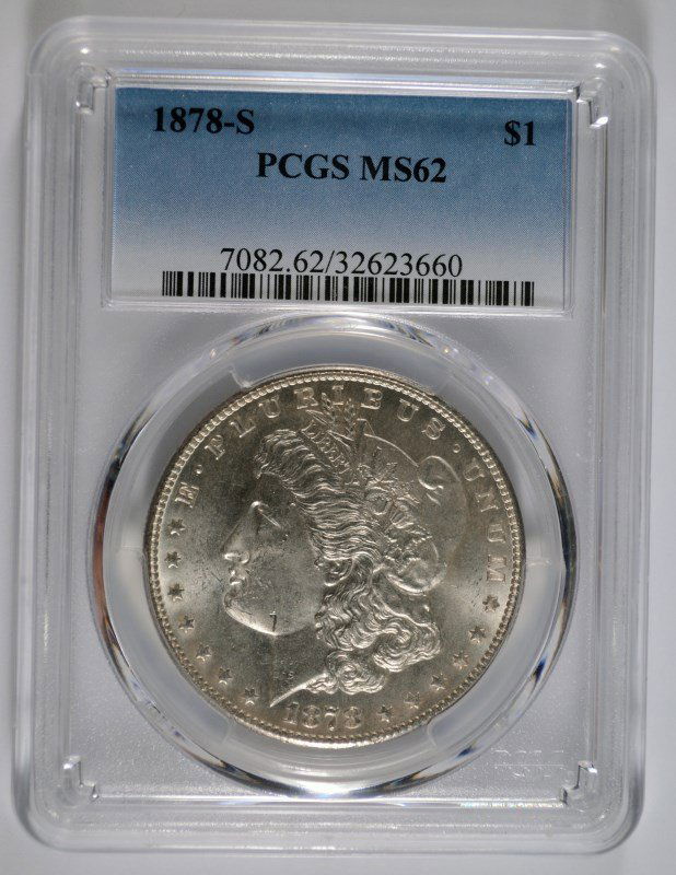 1878-S MORGAN SILVER DOLLAR, PCGS MS-62 (1 of 4)
