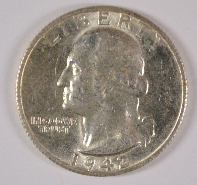 1942-S WASHINGTON QUARTER CH BU (1 of 2)