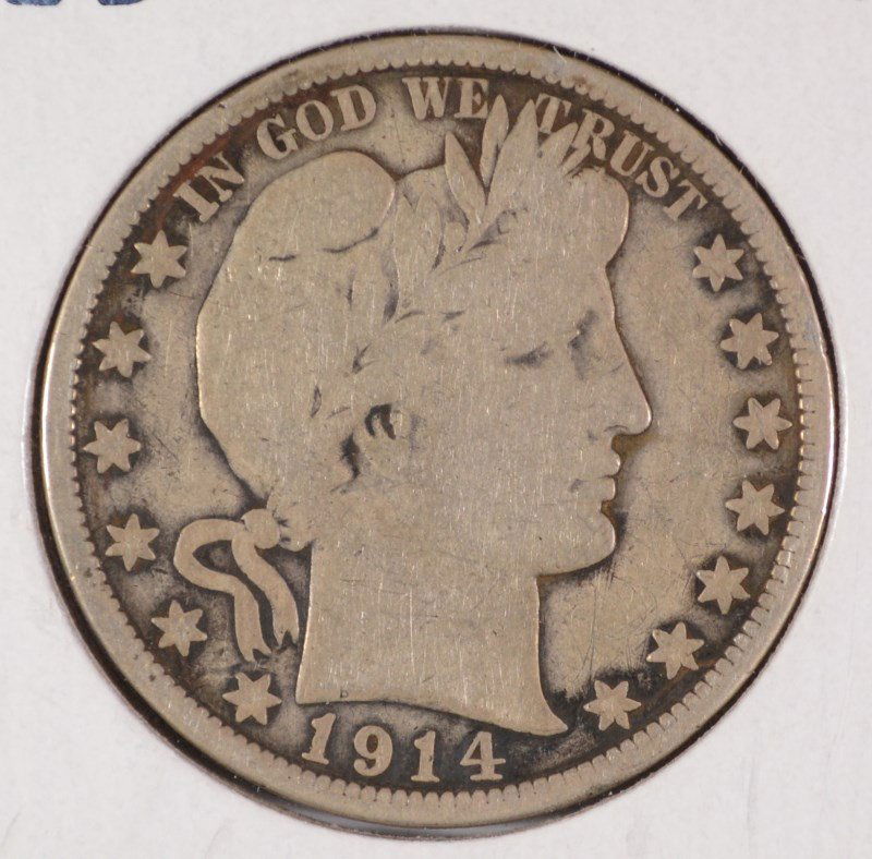 1914 BARBER HALF DOLLAR G/VG (1 of 2)